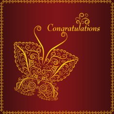 Invitation vintage card with floral elements N3