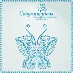 Invitation vintage card with floral elements N6