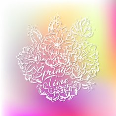 Spring background with flowers Vector illustration N4