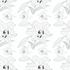 Seamless background of watercolor flowers Lilies flowers N3