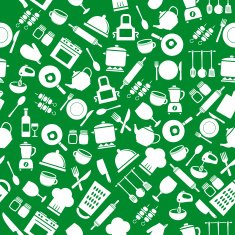 cooking icons pattern