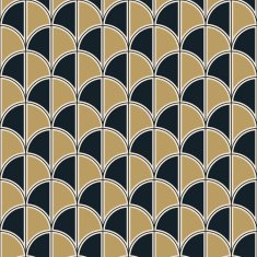 art deco half circle pattern