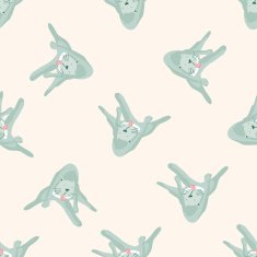 animal cat cartoon seamless pattern background