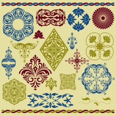 vector floral design elements N4