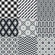 seamless monochromatic geometric pattern N2