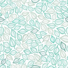 Colored seamless pattern with leaf in blue