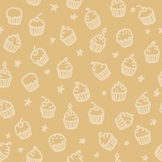 seamless pattern cupcakes