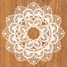 White crochet doily N7