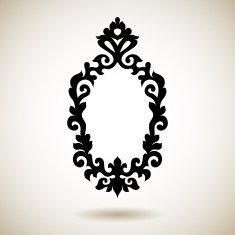 Tribal reflected black tattooed frame