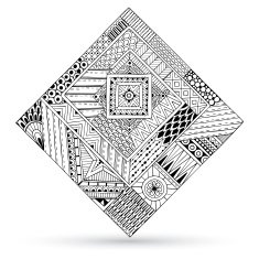 Abstract striped geometric tribal pattern