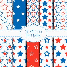 Patriotic seamless star pattern American symbols USA 4th of July