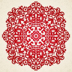 Vector baroque ornament in Victorian style N12