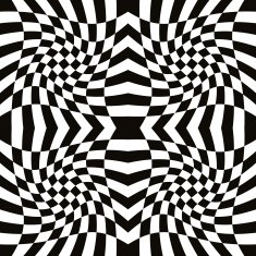 Mosaic black and white seamless pattern simple geometric vector background