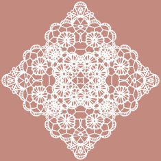 Elegant lacy doily Vector snowflake