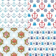 seamless marine pattern N5