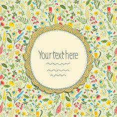 Frame on seamless floral pattern N2