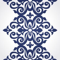Vector seamless border in Victorian style N19