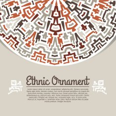 Template with ornamental element in the ethnic style
