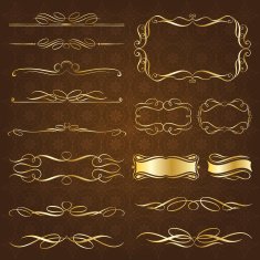 Vector vintage ornament design element