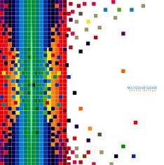 Multicolor sqaure vector design