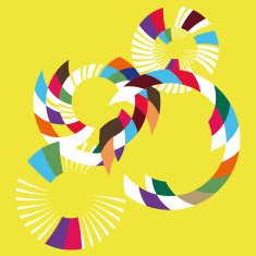 Circular colored background Square Yellow background Vector N2
