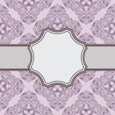 Vintage vector flower frame N15