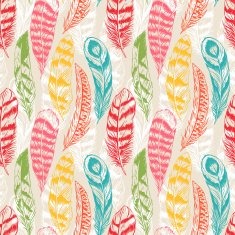 seamless colorful feathers