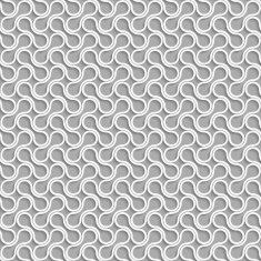 3D white shapes on gray background