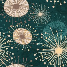 Hand drawn floral pattern with set of different flowers N2