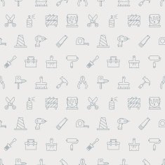 Tool line icon pattern set