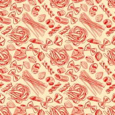 seamless background with sketch pasta N2
