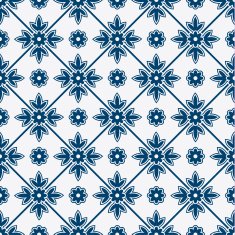 Blue and white delft pattern N2