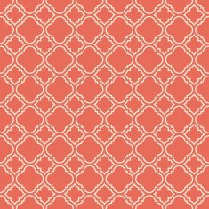 coral pink quatrefoil pattern N2