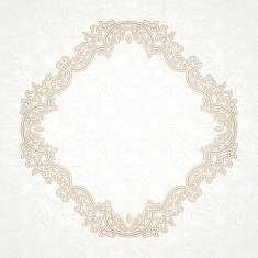 Filigree vector frame in Eastern style N7