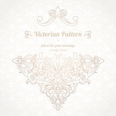 Vector floral vignette in Victorian style