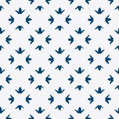 Hand drawn seamless indigo pattern