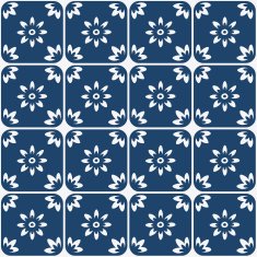 Blue and white delft pattern N3
