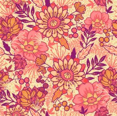 Autumn Bouquet Seamless Pattern Background