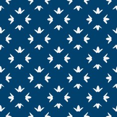 Hand drawn seamless indigo pattern N2