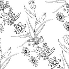 Seamless Floral Pattern N1066