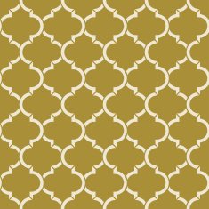 golden quatrefoil pattern