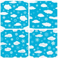 seamless snowflakes backgrounds set