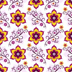 Seamless white-pink floral pattern