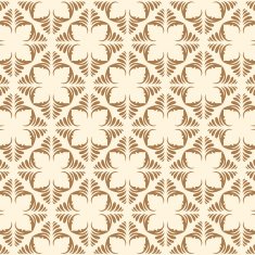 Brown seamless damask pattern