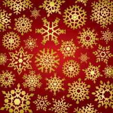 Golden Christmas Snowflakes (vector XXL jpg in ZIP folder)