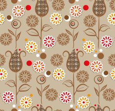 Vintage flower seamless pattern N2