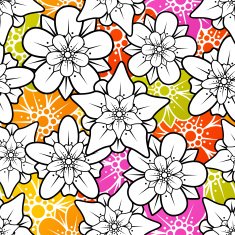 Vector flower seamless background