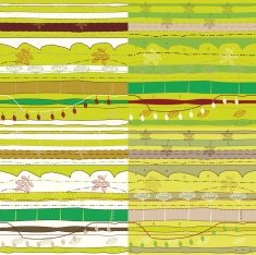 seamless green plants pattern
