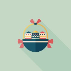 easter egg flat icon with long shadow eps10