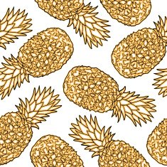 Seamless pattern with pineapples N12